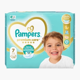 Scutece Premium Care, mărimea 7, 15+ kg, 32 buc