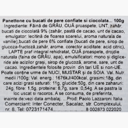 Mini panettone cu ciocolată și pere 100g