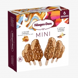 Pachet înghețată înghețată pe băț cu vanilie și migdale și caramel 222g