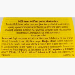 Balsam fortifiant pentru păr deteriorat 385ml