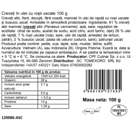 Creveți în ulei cu roșii uscate 100g