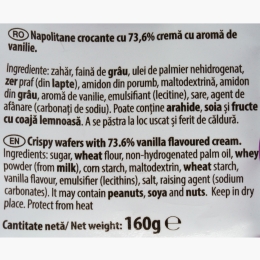 Napolitane Original cu vanilie 160g