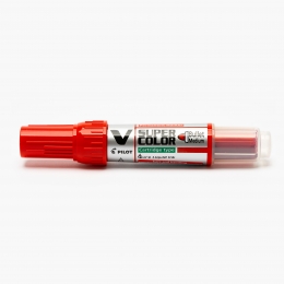 Marker permanent VSuper Color, 4.5 mm, vârf rotund, roșu