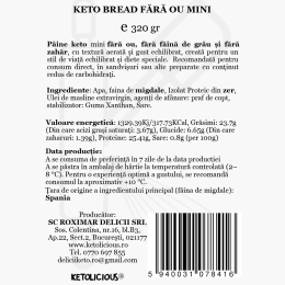 Pâine keto mini, fără ouă 320g