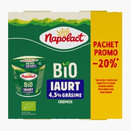 Iaurt cremos eco 4.5% grăsime, Pachet promo -20%, 4x140g