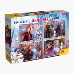 Puzzle 2în1 Frozen, 4x48 piese, +4 ani