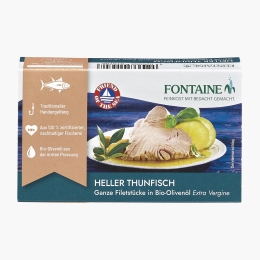 File de ton alb în ulei eco de măsline, 120g