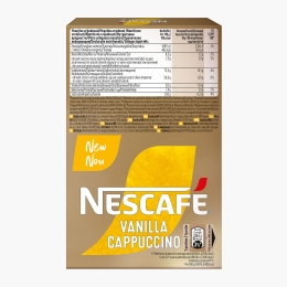 Cappuccino Vanilla plicuri 8x14g, mix de cafea instant 