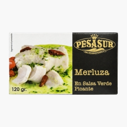 Merluciu în sos verde picant 120g