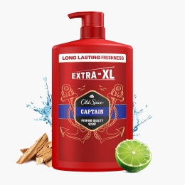 Gel de duș și șampon 3 în 1 pentru corp, păr și față Captain 1000ml