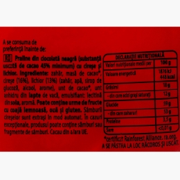 Praline din ciocolată neagră cu cireșe și lichior Il Boero 125g