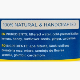Limonadă din lămâi siciliene, miere și floarea-soarelui, Slava, 0.33l