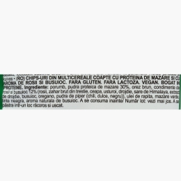 Chipsuri cu proteină de mazăre și aromă de roșii și busuioc, fără gluten 60g