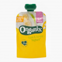 Iaurt ecologic cu mere și banane, 6+ luni, 100g