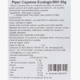 Piper Cayenne ecologic 50g