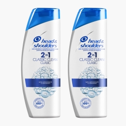 Șampon anti-mătreață 2în1 Classic Clean pentru păr normal 2x400ml