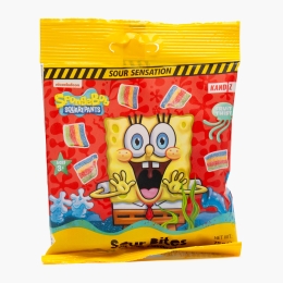 Jeleuri acrișoare cu aromă de fructe Sponge Bob Sour Bites 75g