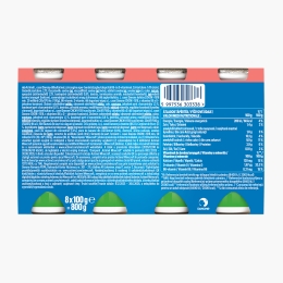 Iaurt de băut cu căpșuni si rodie, vitamine și magneziu 4x100g