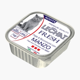Pate cu bucăți de vită pentru pisici adulte 100g