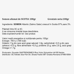 Somon afumat de Scoția 100g