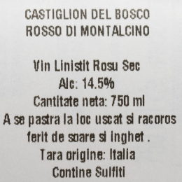 Vin roșu sec Rosso Di Montalcino, 14.5%, 750ml