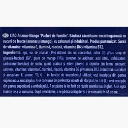 Băutură necarbogazoasă cu ananas și mango, 2l