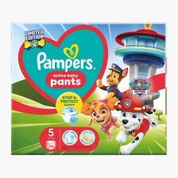 Scutece chiloțel Pants Patrula Cățelușilor, mărimea 5, 12-17 kg, 66 buc