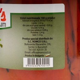 Ardei capia copți și decojiți în oțet 680g