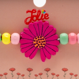 Mărțișor brățară multicoloră pentru copii Floare