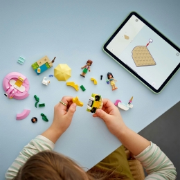 Petrecere la piscină cu unicornul și flamingo, 42658 Friends, 99 piese, +5 ani