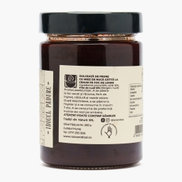 Dulceață de prune cu miez de nucă, gătită la ceaun pe foc de lemne 380g