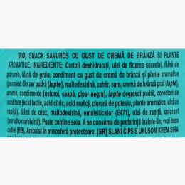 Chipsuri de cartofi cu gust de cremă de brânză și plante aromatice, 165g