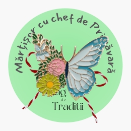 Mărțișor broșă Fluture, din metal