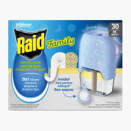 Aparat electric lichid împotriva țânțarilor, lumină discretă, Family Liquid, 21ml, 30 nopți