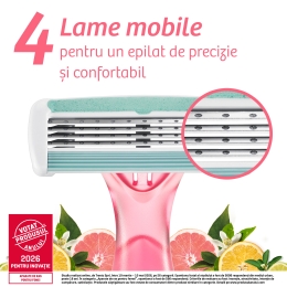 Aparat de ras pentru femei Soleil Escape Citrus, 4 lame, 3 buc