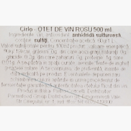 Oțet din vin roșu 500ml