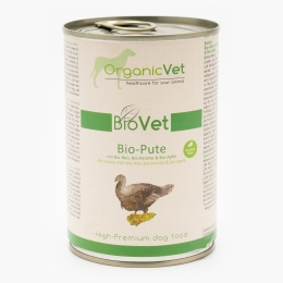 Hrană eco umedă pentru câini, 400g, cu orez, morcov, curcan și mere