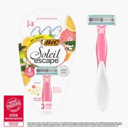 Aparat de ras pentru femei Soleil Escape Citrus, 4 lame, 3 buc