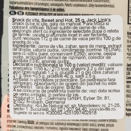 Chipsuri de vită Sweet and Hot, Beef Jerky 25g