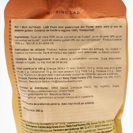 Piure de măr, pară și pepene 200g