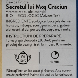 Ceai de fructe eco Secretul lui Moș Crăciun, 18 plicuri