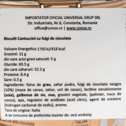 Biscuiți Cantuccini cu fulgi de ciocolată 180g