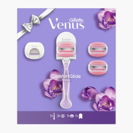 Aparat de ras Venus ComfortGlide Breeze (mâner + 3 rezerve + capac de protecție + suport pentru duș)