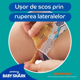 Scutece chiloțel pentru apă Splashers Baby Shark, mărimea 4-5, 9-15kg, 11 buc   