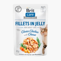 Hrană umedă pentru pisici adulte, cu pui și brânză, 85g