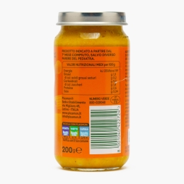 Masă completă cu prosciutto, legume și paste, +7 luni, 200g