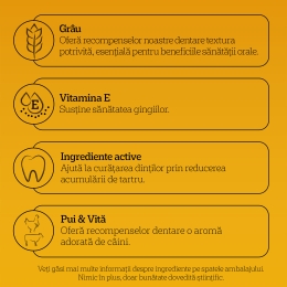Batoane dentare pentru câini de talie medie, 5 buc, 128g, DentaStix 