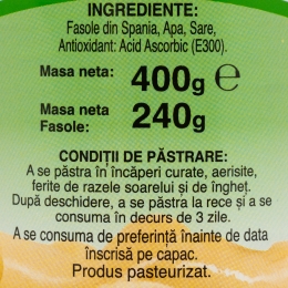 Fasole boabe extra 400g