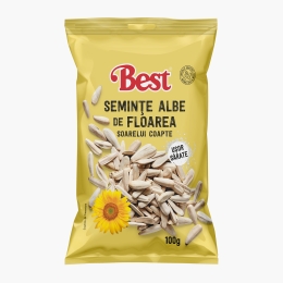 Semințe albe de floarea-soarelui, coapte, ușor sărate 100g