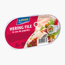 Hering file în sos de paprika 170g